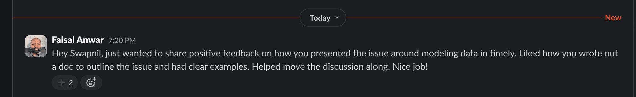 Testimonial from Faisal Anwar